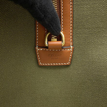 Load image into Gallery viewer, CELINE Logo Travel Bag Khaki/Brown Canvas Leather