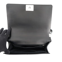 Load image into Gallery viewer, CHANEL Boy Chanel ChainShoulder Bag BlackA92193 Patent Leather Leather Size Large