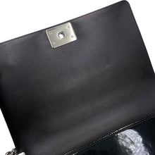Load image into Gallery viewer, CHANEL Boy Chanel ChainShoulder Bag BlackA92193 Patent Leather Leather Size Large