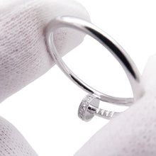 Load image into Gallery viewer, CARTIER Juste Un Clou Diamond Ring Size Small/57/#17B4245057/B4245000 18K White Gold
