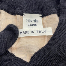 Load image into Gallery viewer, HERMES Cardigan, Cahiers du Corporteur print Size 34 Beige Pierre Histori Cashmere70% Silk30%