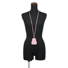 Load image into Gallery viewer, HERMES Clochette Long Necklace Lucky Daisy Mauve Sylvestre/Cuivre/White Swift Leather Metal