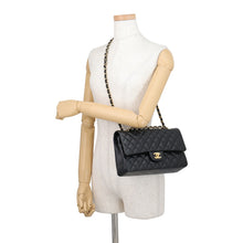 Load image into Gallery viewer, CHANEL Matelasse W Flap ChainShoulder Bag BlackA01112 Lambskin Size 25