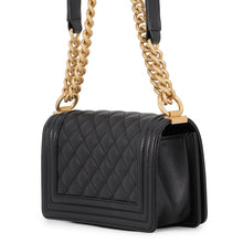 Load image into Gallery viewer, CHANEL Boy Chanel ChainShoulder Bag BlackA67085 Caviar Leather Size 20