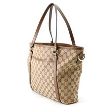 Load image into Gallery viewer, GUCCI GG Canvas Tote Bag Beige/Brown388929 GG Canvas Leather