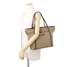Load image into Gallery viewer, GUCCI GG Canvas Tote Bag Beige/Brown388929 GG Canvas Leather