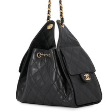 Load image into Gallery viewer, CHANEL CHANEL25 ChainShoulder Bag BlackAS5293 Caviar Leather Size Small