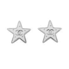 Load image into Gallery viewer, CHANEL CC Logo Star Earrings WhiteABH462 Metal