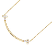 Load image into Gallery viewer, TIFFANY&Co. T Smile Necklace Size Medium74957250 18K Yellow Gold