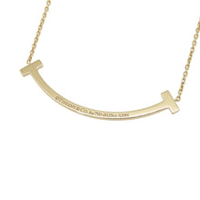 Load image into Gallery viewer, TIFFANY&Co. T Smile Necklace Size Medium74957250 18K Yellow Gold