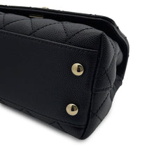 将图像加载到图库查看器中,CHANEL Coco Handle 2WAYHandbag BlackAS2215 Caviar Leather Size XXS