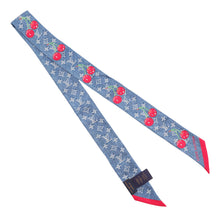 Load image into Gallery viewer, LOUIS VUITTON Bandeau LVx™ Monogram Denim Cherry Blue/RedM96390 Silk100%