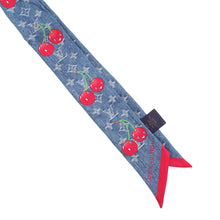 Load image into Gallery viewer, LOUIS VUITTON Bandeau LVx™ Monogram Denim Cherry Blue/RedM96390 Silk100%