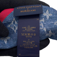 Load image into Gallery viewer, LOUIS VUITTON Bandeau LVx™ Monogram Denim Cherry Blue/RedM96390 Silk100%