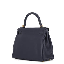 将图像加载到图库查看器中,HERMES Kelly Retourne Blue Nuit Taurillon Clemence Size 28