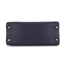 将图像加载到图库查看器中,HERMES Kelly Retourne Blue Nuit Taurillon Clemence Size 28