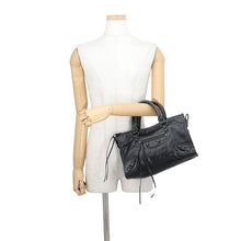 将图像加载到图库查看器中,BALENCIAGA Le City Handbag Black811442 Leather Size Small