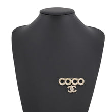 Load image into Gallery viewer, CHANEL Brooch CC Logo Faux PearlAB5646 Metal Faux Pearl