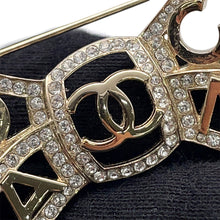 Load image into Gallery viewer, CHANEL Brooch Ribbon CC LogoAB4804 Metal Rhinestone