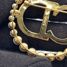 Load image into Gallery viewer, Dior Clair D Lune Brooch Metal Faux Pearl Rhinestone