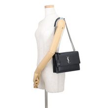 Load image into Gallery viewer, SAINT LAURENT PARIS Sunset ChainShoulder Bag Black442906DND0N1000 Embossed Leather Size Medium