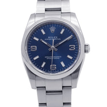 将图像加载到图库查看器中,ROLEX Oyster Perpetual W34mm Stainless Steel Blue Dial114200