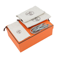 Load image into Gallery viewer, HERMES Sneakers Jet Guri Arctic/White Parachute Fabric Chèvre Velour Size 39