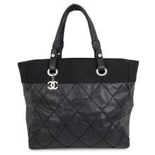 Load image into Gallery viewer, CHANEL Paris-Biarritz Tote Bag BlackA34209 Leather Canvas Size MM