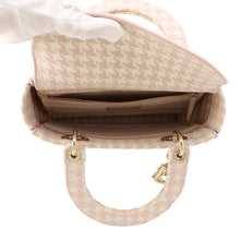 Load image into Gallery viewer, Dior Lady D-Light Houndstooth 2-Way Bag Rose De VanM0565OZAF_M912 Canvas Size Medium