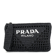 Load image into Gallery viewer, PRADA Raffia Envelope Handbag Black1BF129.2A2T Raffia
