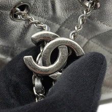 Load image into Gallery viewer, CHANEL CHANEL25 ChainShoulder Bag Silver Metallic Calf Leather Skin
