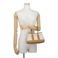 Load image into Gallery viewer, HERMES Neo Garden Biscuit/Ecru Negonda Leather Toile H Size 23