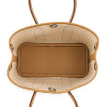将图像加载到图库查看器中,HERMES Neo Garden Biscuit/Ecru Negonda Leather Toile H Size 23