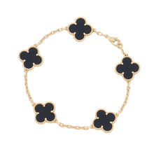 将图像加载到图库查看器中,Van Cleef & Arpels Vintage Alhambra 5 Motif BraceletVCARA41300 18K Yellow Gold