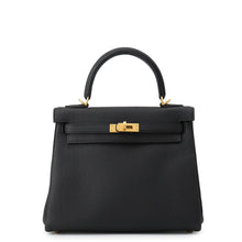 Load image into Gallery viewer, HERMES Kelly Retourne Black Togo Leather Size 25