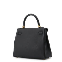 将图像加载到图库查看器中,HERMES Kelly Retourne Black Togo Leather Size 25