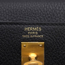 将图像加载到图库查看器中,HERMES Kelly Retourne Black Togo Leather Size 25