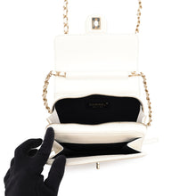 Load image into Gallery viewer, CHANEL Mini Matelasse Flap Bag WhiteAS3002 Caviar Leather Size 17