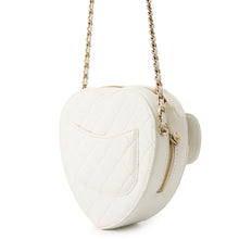 Load image into Gallery viewer, CHANEL Matelasse Heart Shape Chain Shoulder WhiteAS3191 Lambskin