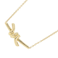 Load image into Gallery viewer, TIFFANY&Co. Knot Diamond Necklace Size Small75123582 18K Yellow Gold