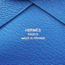 Load image into Gallery viewer, HERMES Calvi Duo Blue Hydra Chevre Myzore Goatskin
