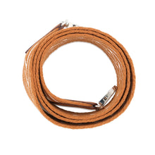 Load image into Gallery viewer, HERMES BandouliereSangle Zig Zag Gold/Ecru Canvas Swift Leather
