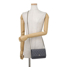 Load image into Gallery viewer, CHANEL Matelasse Classic Chain Wallet GrayAP0250 Caviar Leather