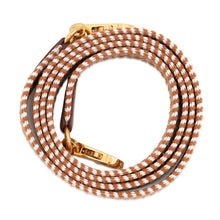 Load image into Gallery viewer, HERMES Bandouliere Sangle Caval Ecru/Beige/Gold Canvas Swift Leather Size 25/MM