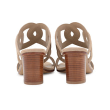 Load image into Gallery viewer, HERMES Sandals Lipari 70 Beige・Camel Chevre Leather・Velour Size 36