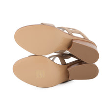 Load image into Gallery viewer, HERMES Sandals Lipari 70 Beige・Camel Chevre Leather・Velour Size 36