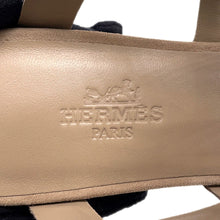Load image into Gallery viewer, HERMES Sandals Lipari 70 Beige・Camel Chevre Leather・Velour Size 36