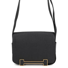 将图像加载到图库查看器中,HERMES Geta Black Chevre Myzore Goatskin