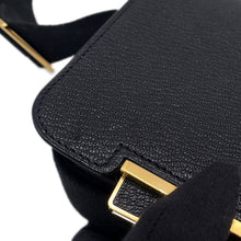 将图像加载到图库查看器中,HERMES Geta Black Chevre Myzore Goatskin