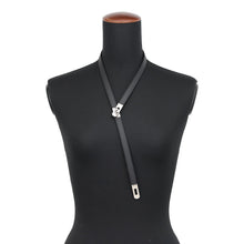 Load image into Gallery viewer, HERMES Thai Necklace Kelly Black Swift Leather
